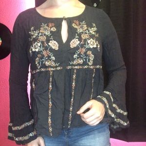 Long sleeve floral blouse